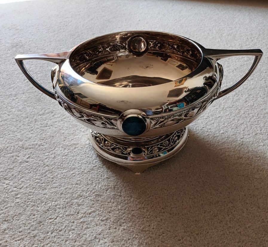 Art Nouveau silver rose bowl – pretty perfect!